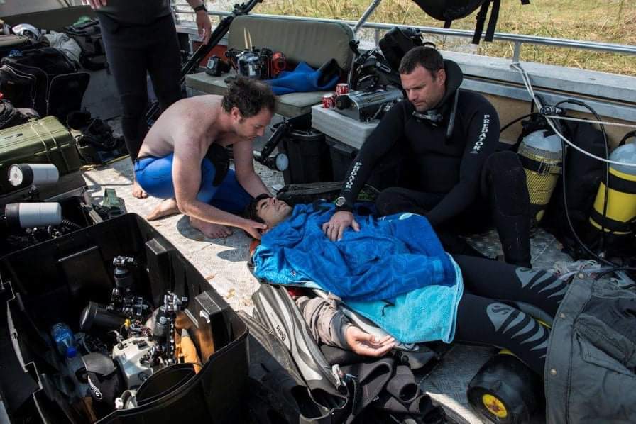 Prise en charge après l'attaque de crocodile